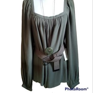 A New Day boho tribal flowy peasant blouse NWT!